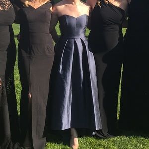 Alfred Sung strapless high low gown